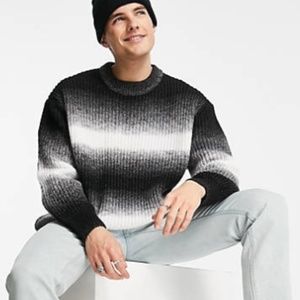 Topman Ambre Stripe Knit Sweater Size Small